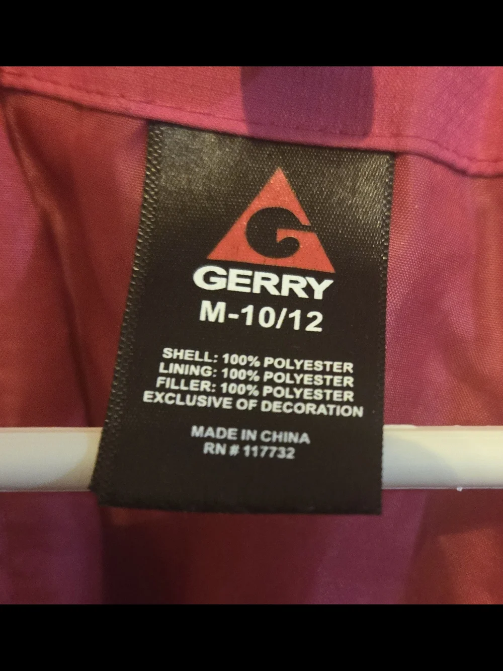 Gerry Girls' Two-Tone Gray Puffer Jacket with Pink Lining